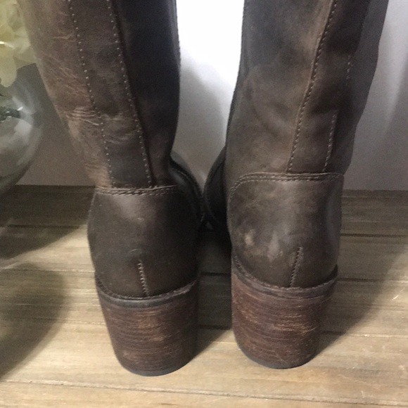 Hunter May Brown tall leather riding boots 6.5 - Picture 5 of 8
